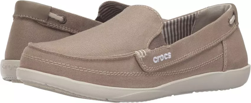 Лоферы Crocs Walu Canvas Loafer, цвет Khakki/Stucco