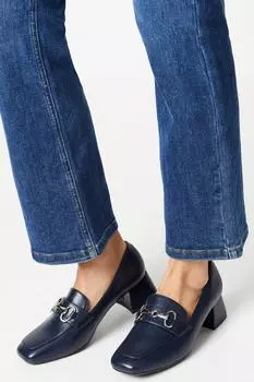 Лоферы Dixie Snaffle на низком блочном каблуке Wallis, темно-синий