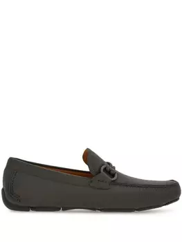 Лоферы Drive с пряжкой Gancini Ferragamo, серый