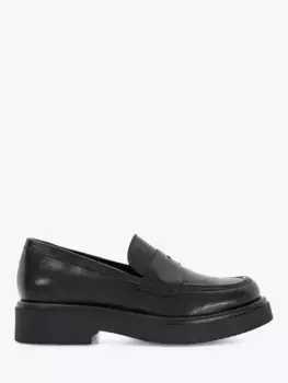 Лоферы Dune Goodluck Leather Chunky Block Heel, черный