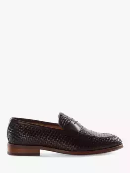 Лоферы Dune Saharas Leather Penny, цвет dark brown