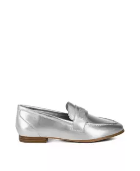 Лоферы Eden Ode Rhinestone Strap Metallic Loafers Rag & Co, серебряный
