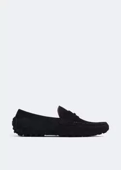 Лоферы FERRAGAMO Penny driver loafers, черный