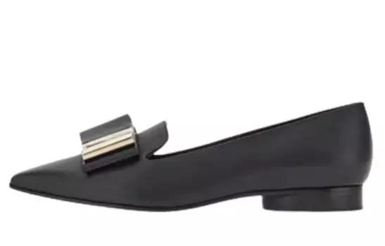 Лоферы Ferragamo с бантом, черный
