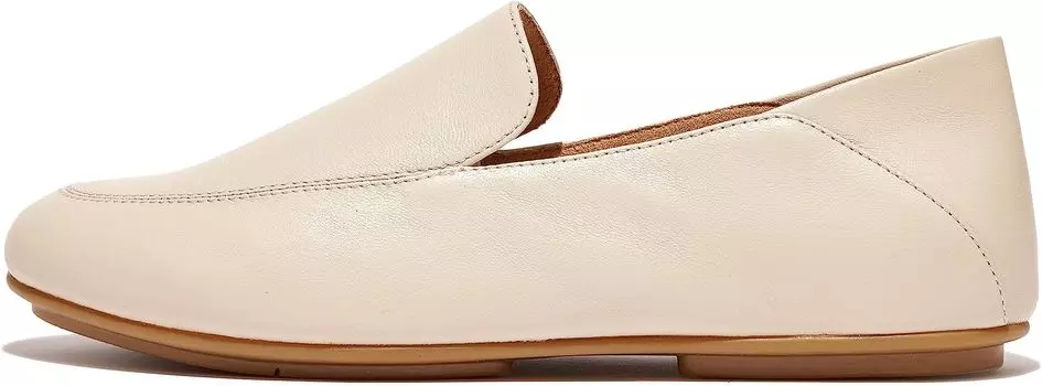 Лоферы FitFlop Allegro Crush-Back Leather Loafers, цвет Stone Beige