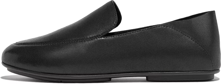 Лоферы FitFlop Allegro Crush-Back Leather Loafers, цвет All Black