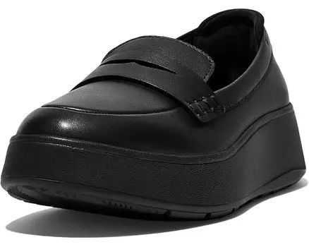 Лоферы FitFlop F-Mode Leather Flatform Penny Loafers, цвет All Black