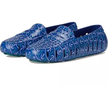 Лоферы Floafers Posh Driver Print, цвет Blue Nautical Anchor/Teal