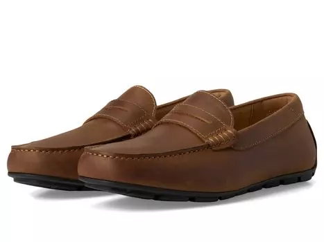 Лоферы Florsheim Motor Smooth Moc Toe Penny Driver, цвет Brown Crazy Horse