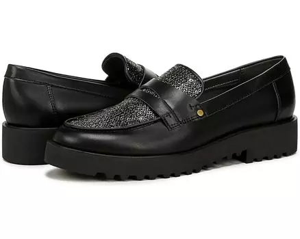 Лоферы Franco Sarto Cassandra Slip-Ons, цвет Black Sequins/Faux Leather