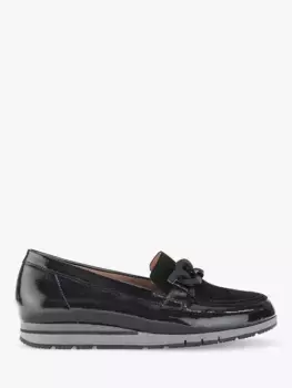 Лоферы Gabor Bea Wide Fit Patent Leather Wedge, черный