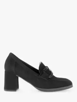 Лоферы Gabor Samantha Suede Heeled, черный