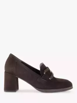 Лоферы Gabor Samantha Suede Heeled, цвет chocolate