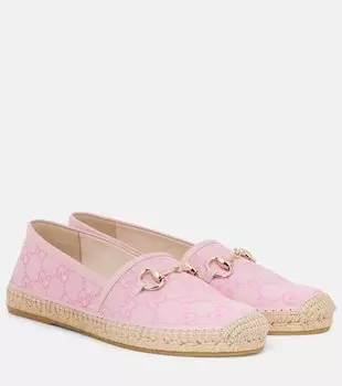 Лоферы GG Canvas с подковкой Gucci, Sug.Pi-Dksug.P/ Sat-S