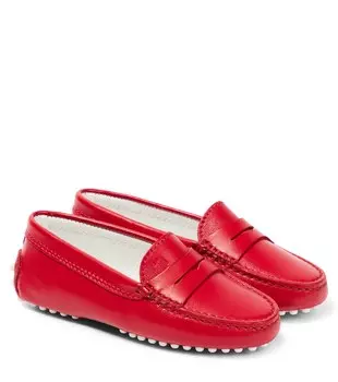 Лоферы Gommino из кожи Tods, красный