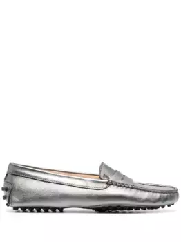 Лоферы Gommino TOD'S, серебяный