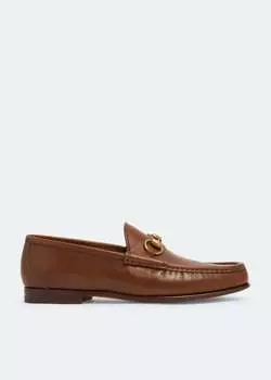 Лоферы GUCCI 1953 Horsebit loafers, коричневый