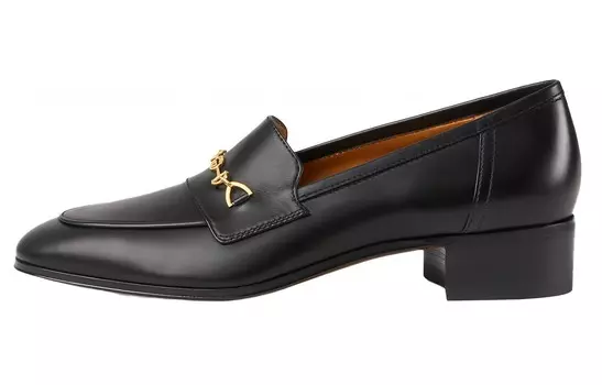 Лоферы Gucci Horsebit с переплетенными буквами, черный