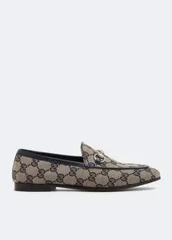 Лоферы GUCCI Jordaan GG loafers, бежевый