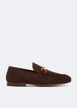 Лоферы GUCCI Jordaan loafers, коричневый