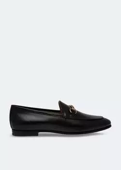 Лоферы GUCCI Jordan leather loafers, черный