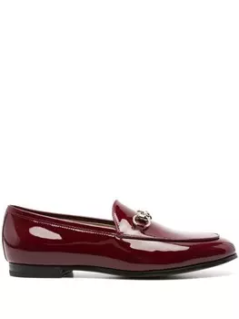 Лоферы Gucci с отделкой Horsebit, красный