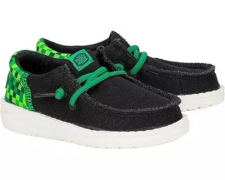 Лоферы Hey Dude Kids Wally Funk Gaming, цвет Black/Green