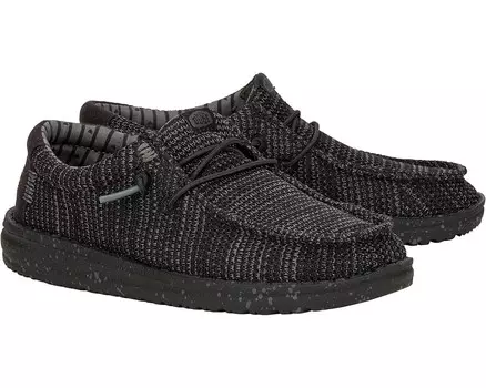 Лоферы Hey Dude Kids Wally Stretch Sox, черный