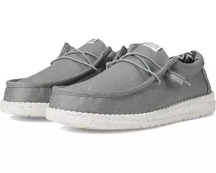 Лоферы Hey Dude Wally Canvas, цвет Light Grey
