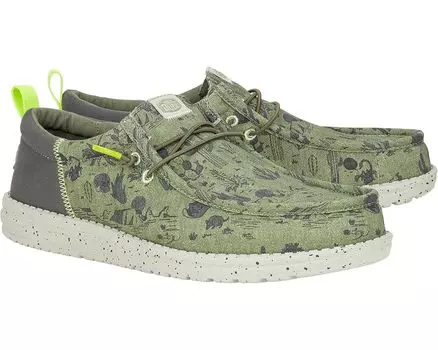 Лоферы Hey Dude Wally Funk Desert Landscape, зеленый