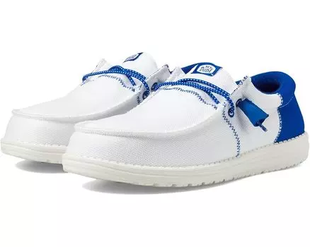 Лоферы Hey Dude Wally Tri-Varsity Sport Mesh, цвет White/Blue