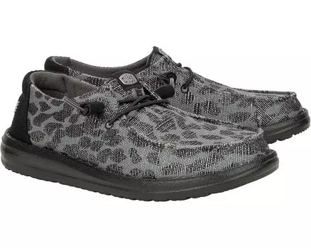 Лоферы Hey Dude Wendy Leopard Sparkle, черный