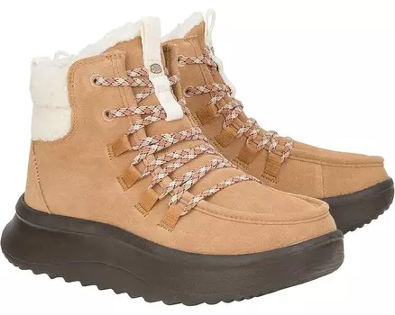 Лоферы Hey Dude Wendy Peak Apres Suede Cozy, цвет Chestnut/Black