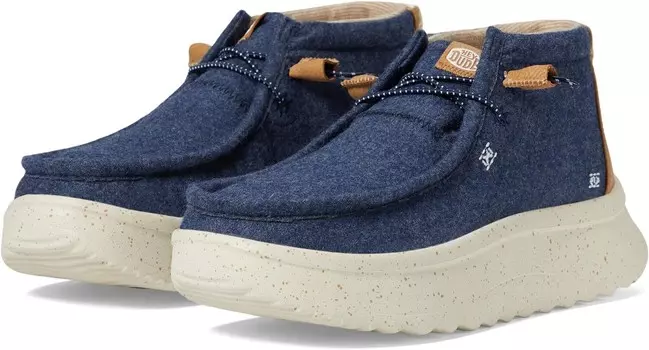 Лоферы Hey Dude Wendy Peak High Wool, темно-синий