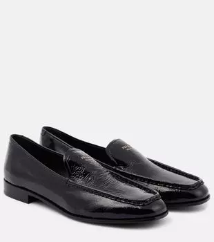 Лоферы из лакированной кожи Prada, черный