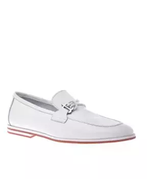 Лоферы из мятой кожи Baldinini, белый