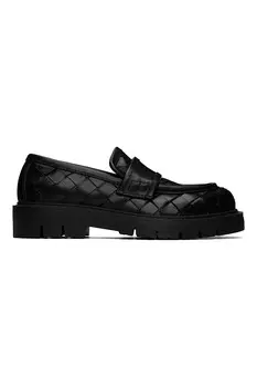 Лоферы из пикши Bottega Veneta, черный