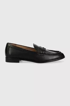Лоферы из ПОЛИРОВАННОЙ ТЕЛЯЧЬЕЙ кожи Lauren Ralph Lauren, черный