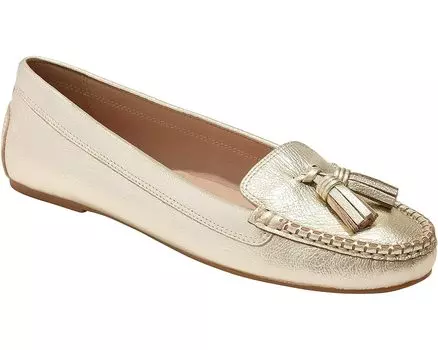 Лоферы Jack Rogers Melnick Tassel Moccasin Leather, цвет Platinum
