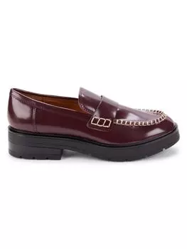 Лоферы Kipla с открытым носком Nine West, темно-красный