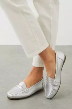 Лоферы кожаные Good For the Sole Nessa, серебряный