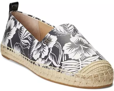 Лоферы LAUREN Ralph Lauren Cameryn III Espadrilles Flat, цвет Black/White/Black