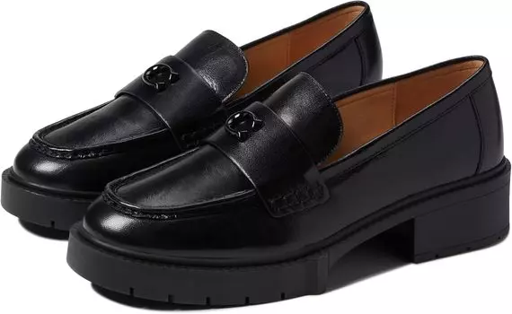Лоферы Leah Leather Loafer COACH, черный