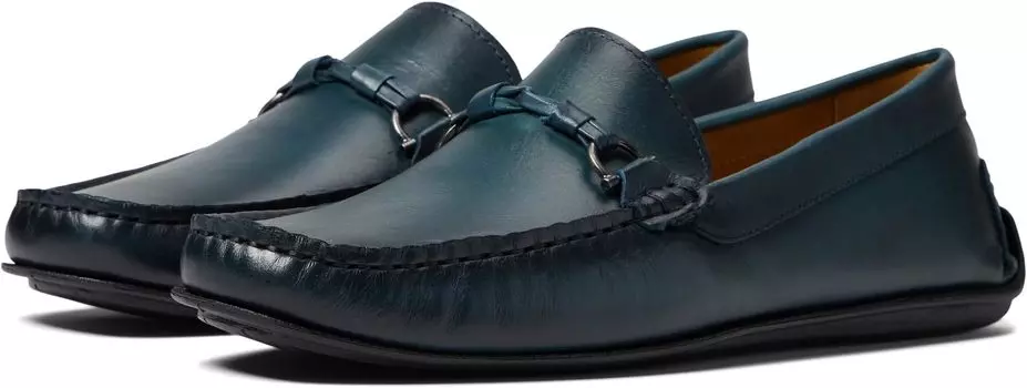 Лоферы Leather Saddle Driver Massimo Matteo, цвет Elba Blue