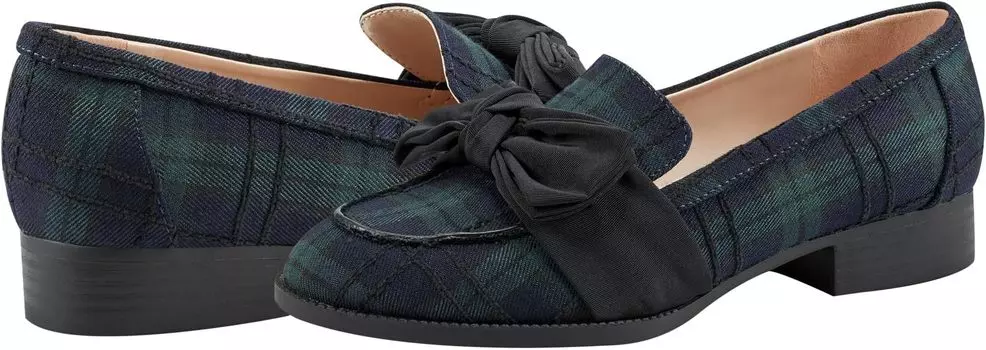 Лоферы Lindio Bandolino, цвет Navy/Green Plaid