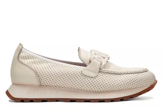 Лоферы Loire на танкетке Hispanitas, белый