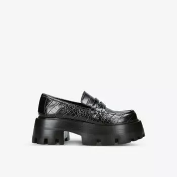 Лоферы Madlove из искусственной кожи с тиснением под крокодила Steve Madden, черный