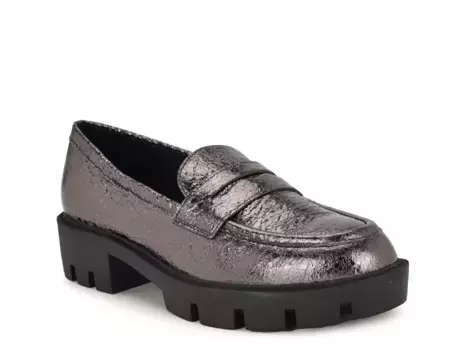 Лоферы Maibel Nine West, Silver Metallic Crackle