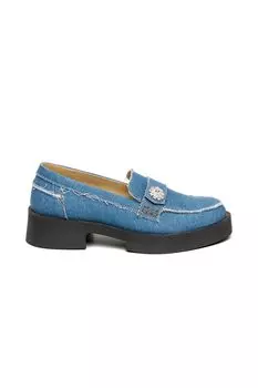 Лоферы Meggie на массивном каблуке Steve Madden, синий