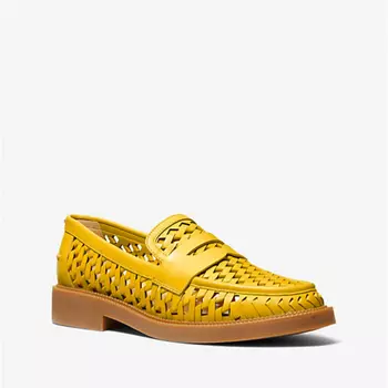 Лоферы Michael Kors Eden Hand-Woven Leather, желтый